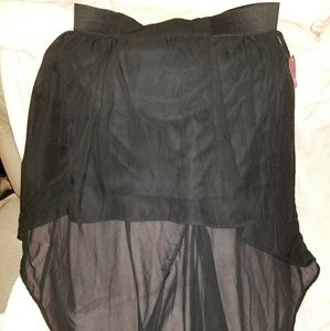 Black asymetrical skirt